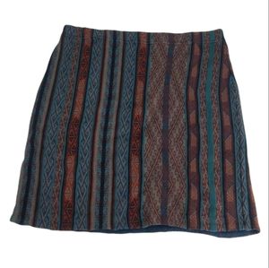 Peruvian Connection Southwest Print 100% Pima Cotton Pencil or Mini Skirt, L